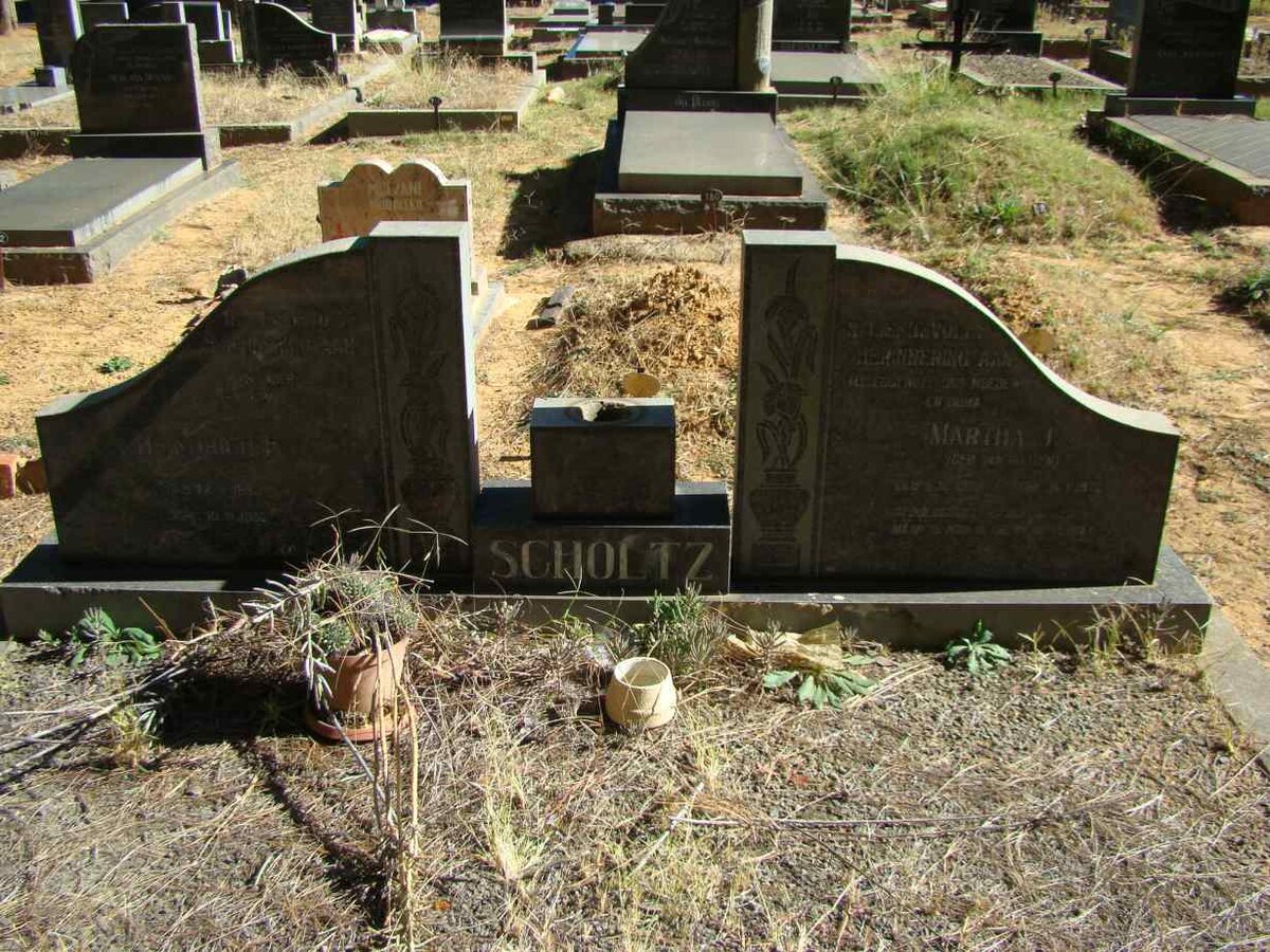 SCHOLTZ Heindrich F. 1893-1982 &amp; Martha J. VAN ROOYEN 1903-1972