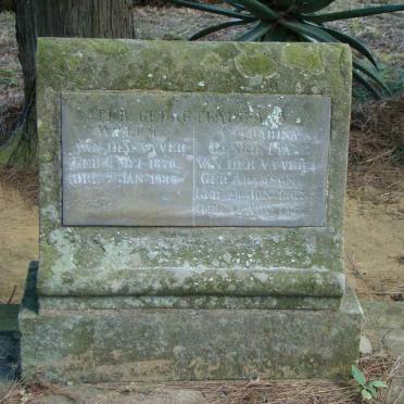 VYVER Willem, van der 1870-1935 &amp; Catharina Henrietta ADAMSON -1935