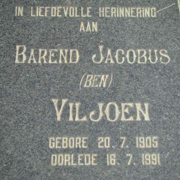 VILJOEN Barend Jacobus 1905-1991
