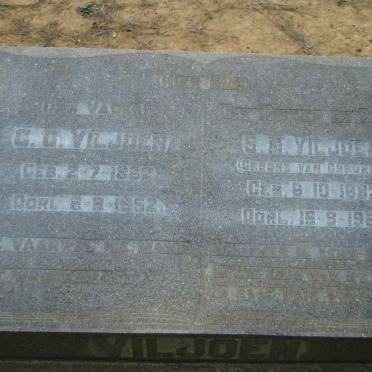 VILJOEN C.U. 1882-1952 &amp; S.M. VAN GABURGH 1882-1965