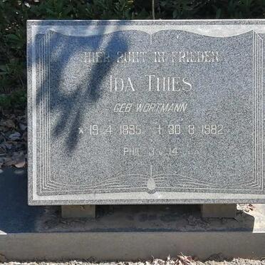THIES Ida nee WORTMANN 1895-1982