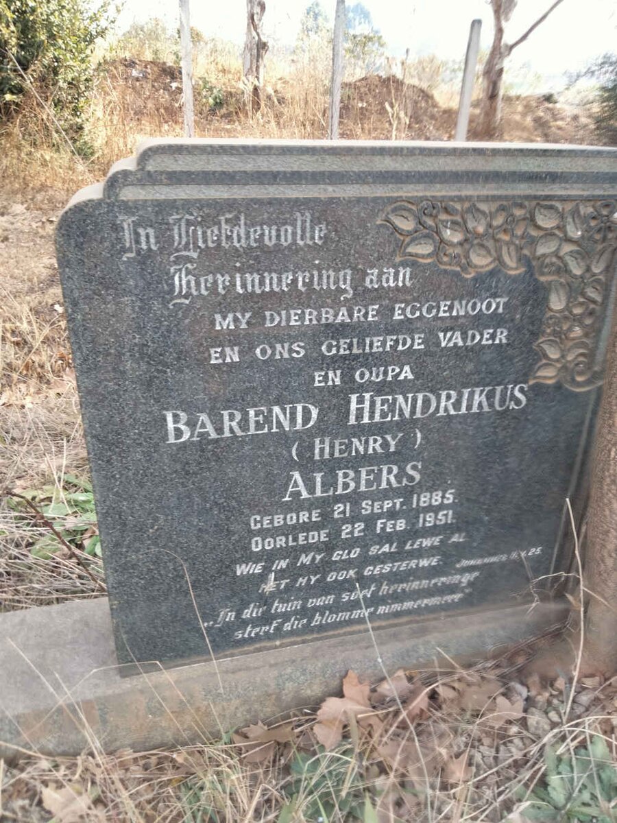 ALBERS Barend Hendrikus 1885-1951 & Maggie Sophia HARRIS 1887-1989 _2