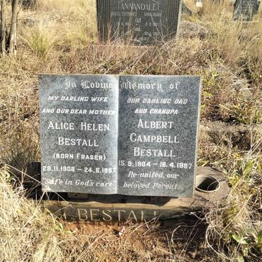BESTALL Albert Campbell 1904-1987 & Alice Helen, nee FRASER 1908-1967
