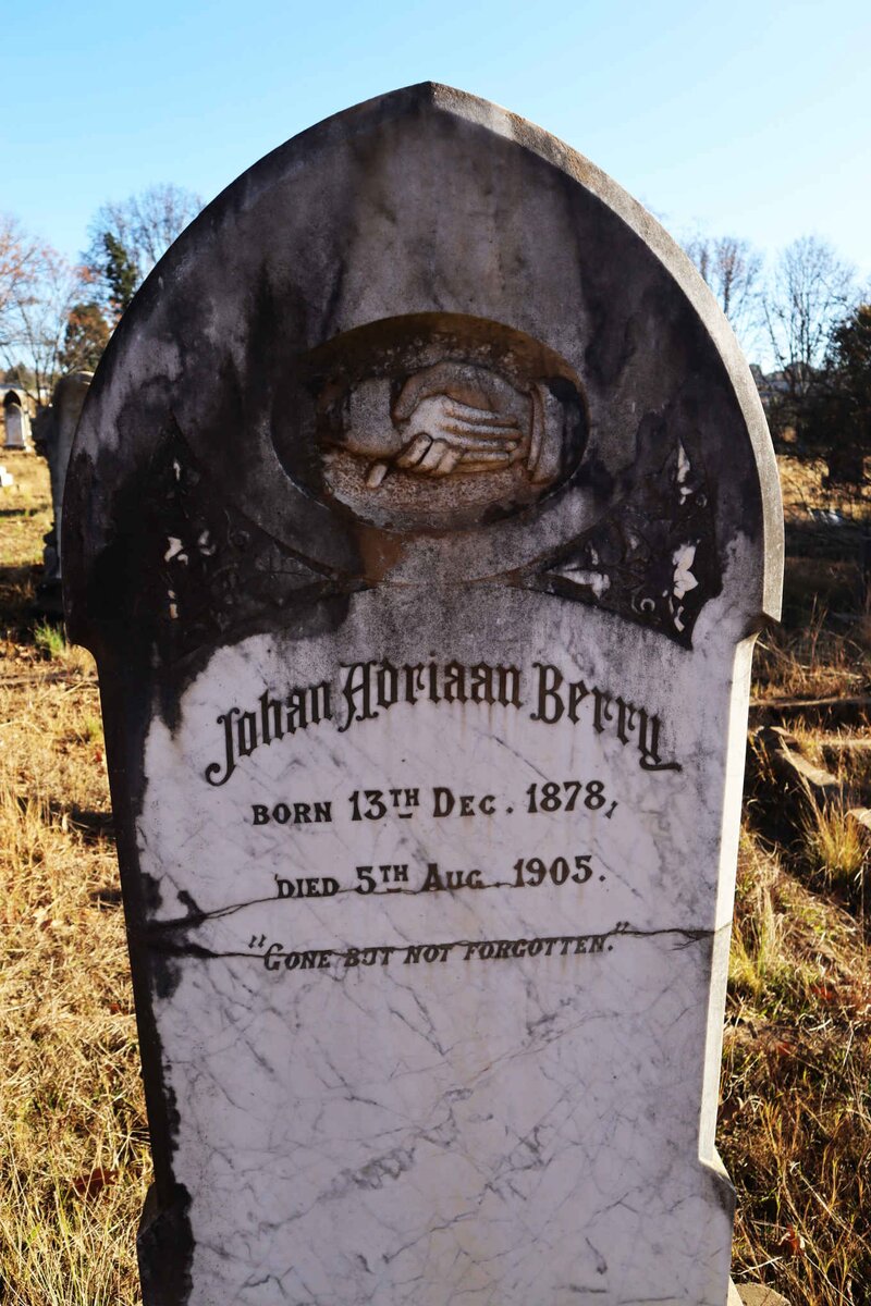 BERRY Johan Adriaan 1878-1905