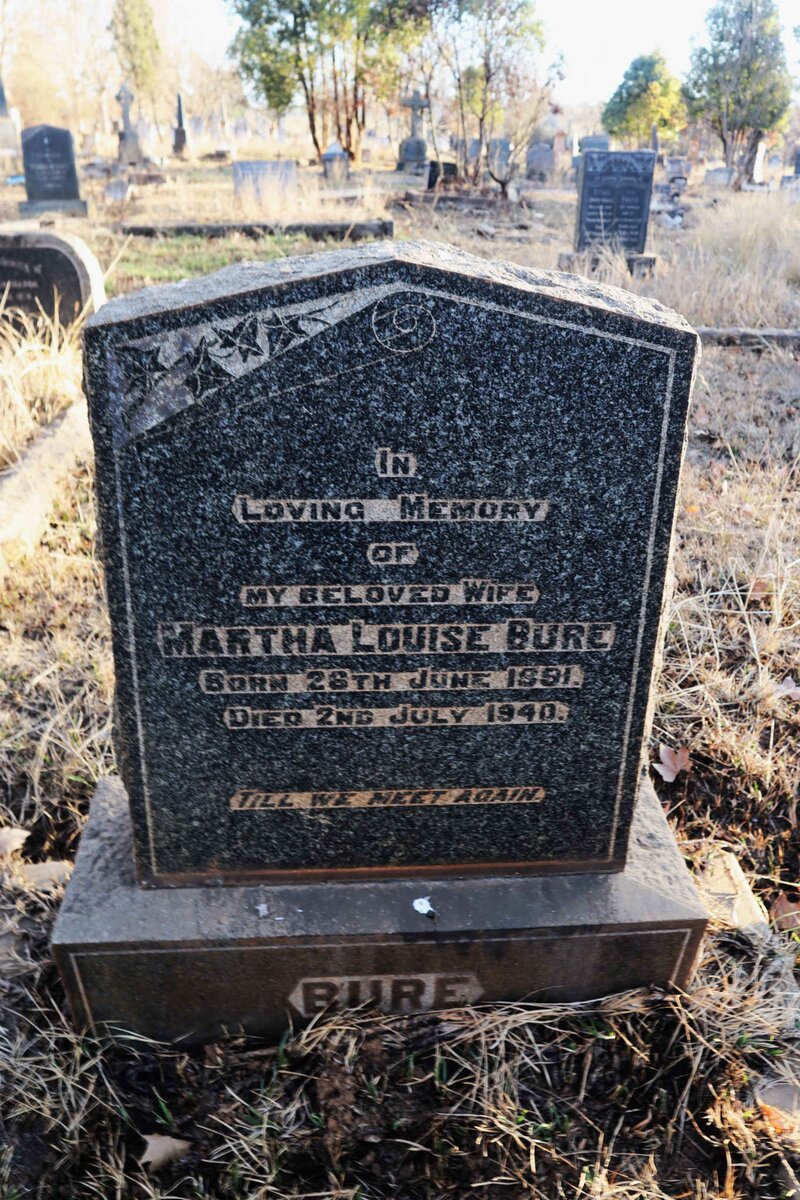 BURE Martha Louise 1891-1940