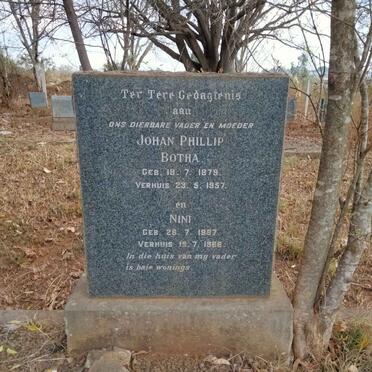 BOTHA Johan Phillip 1879-1957 & Nini 1887-1966