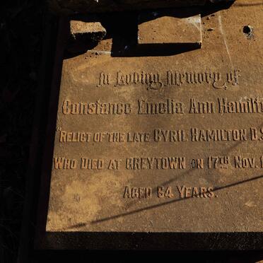 HAMILTON Constance Emelia Ann -1927