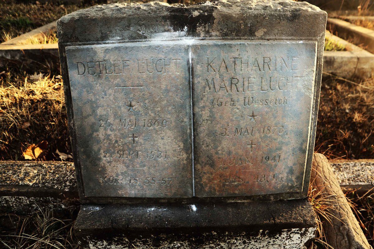 LUCHT Detlef 1860-1931 & Katharine Marie nee WESSELOH 1878-1941