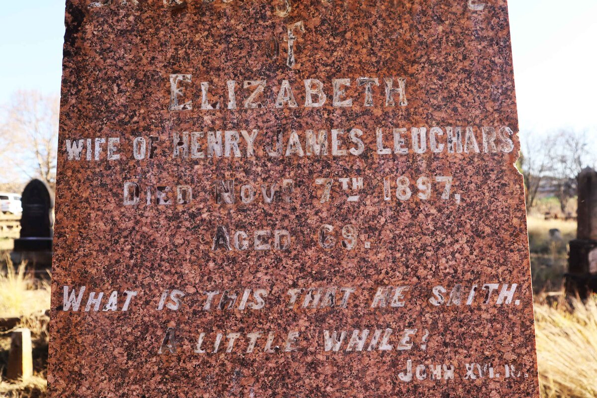 LEUCHARS Elizabeth -1897