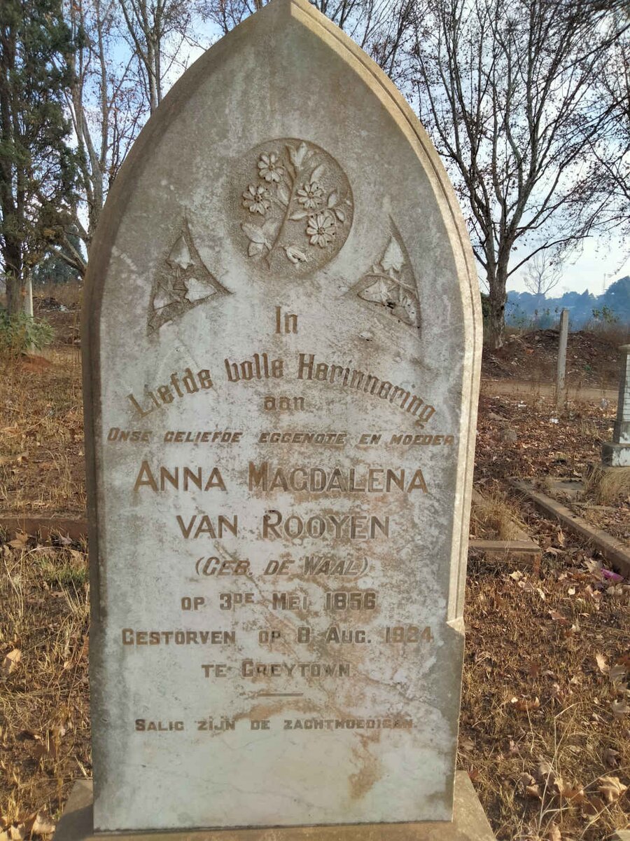 ROOYEN Anna Magdalena, van nee DE WAAL 1856-1934