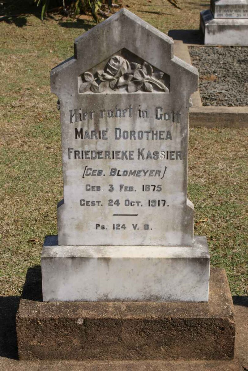 KASSIER Marie Dorothea Friederieke nee BLOMEYER 1875-1917