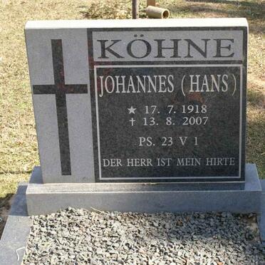 KOHNE Johannes 1918-2007