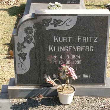 KLINGENBERG Kurt Fritz 1924-1995