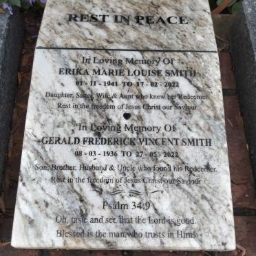 SMITH Gerald Frederick Vincent 1936-2022 &amp; Erika Marie Louise 1941-2022