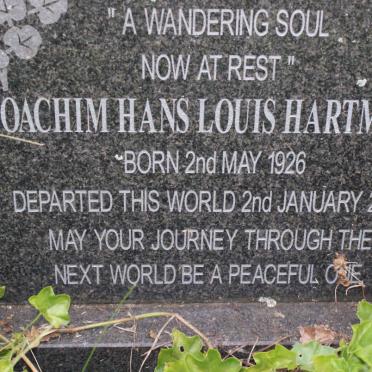 HARTMANN Joachim Hans Louis 1926-2000