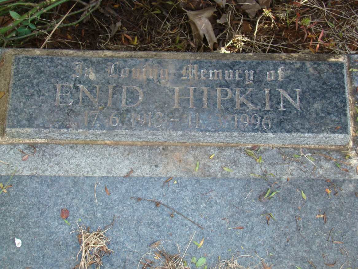 HIPKIN Enid 1913-1996
