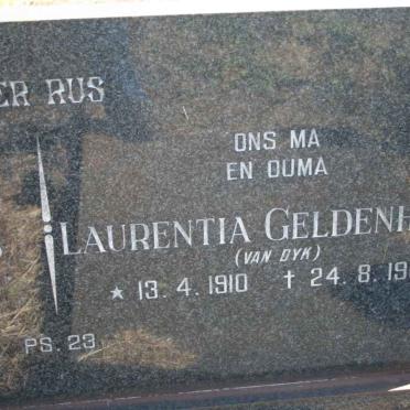 ? Laurentia Geldenhuys VAN DYK 1910-1989