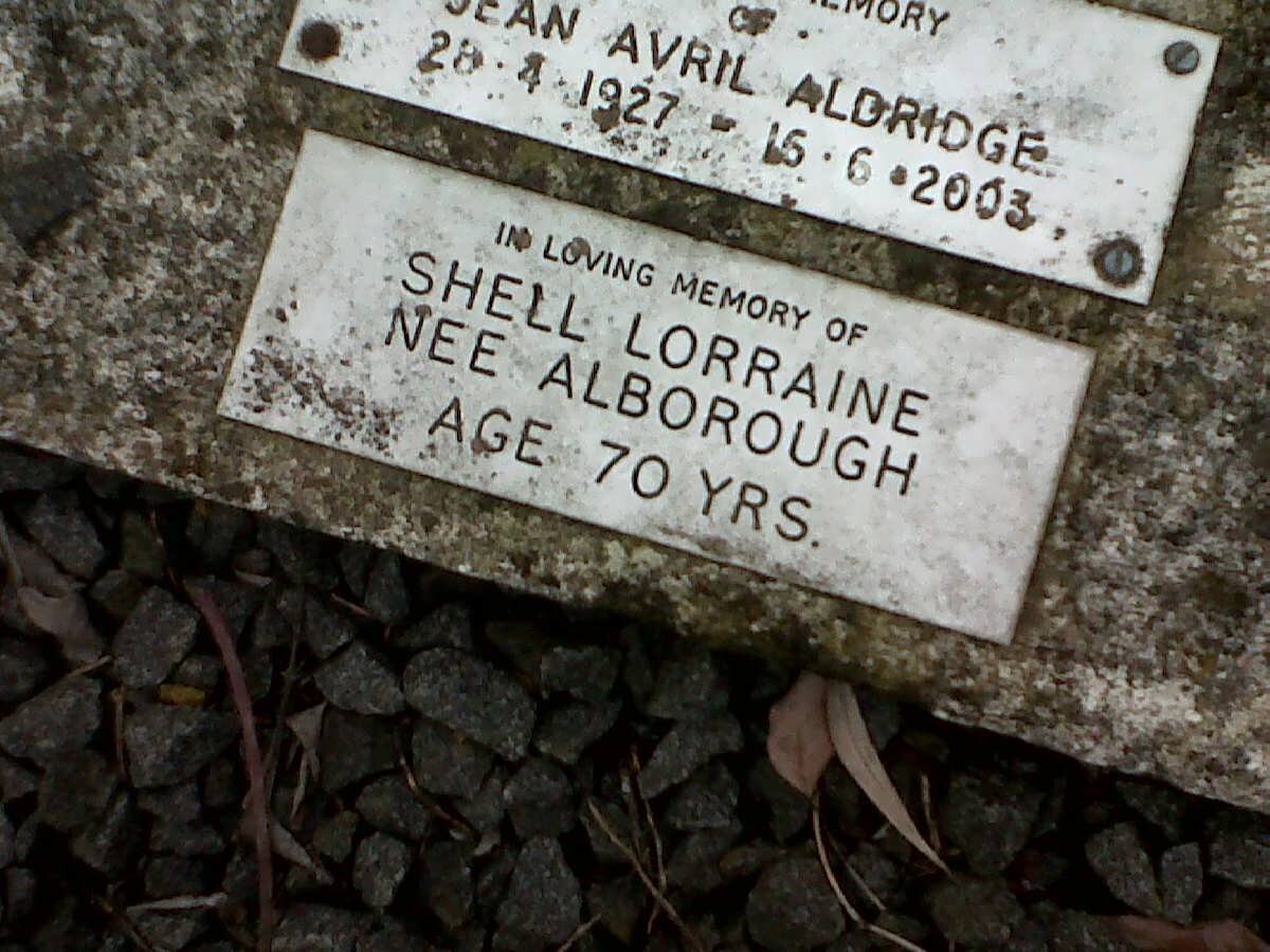 SHELL Lorraine nee ALBOROUGH