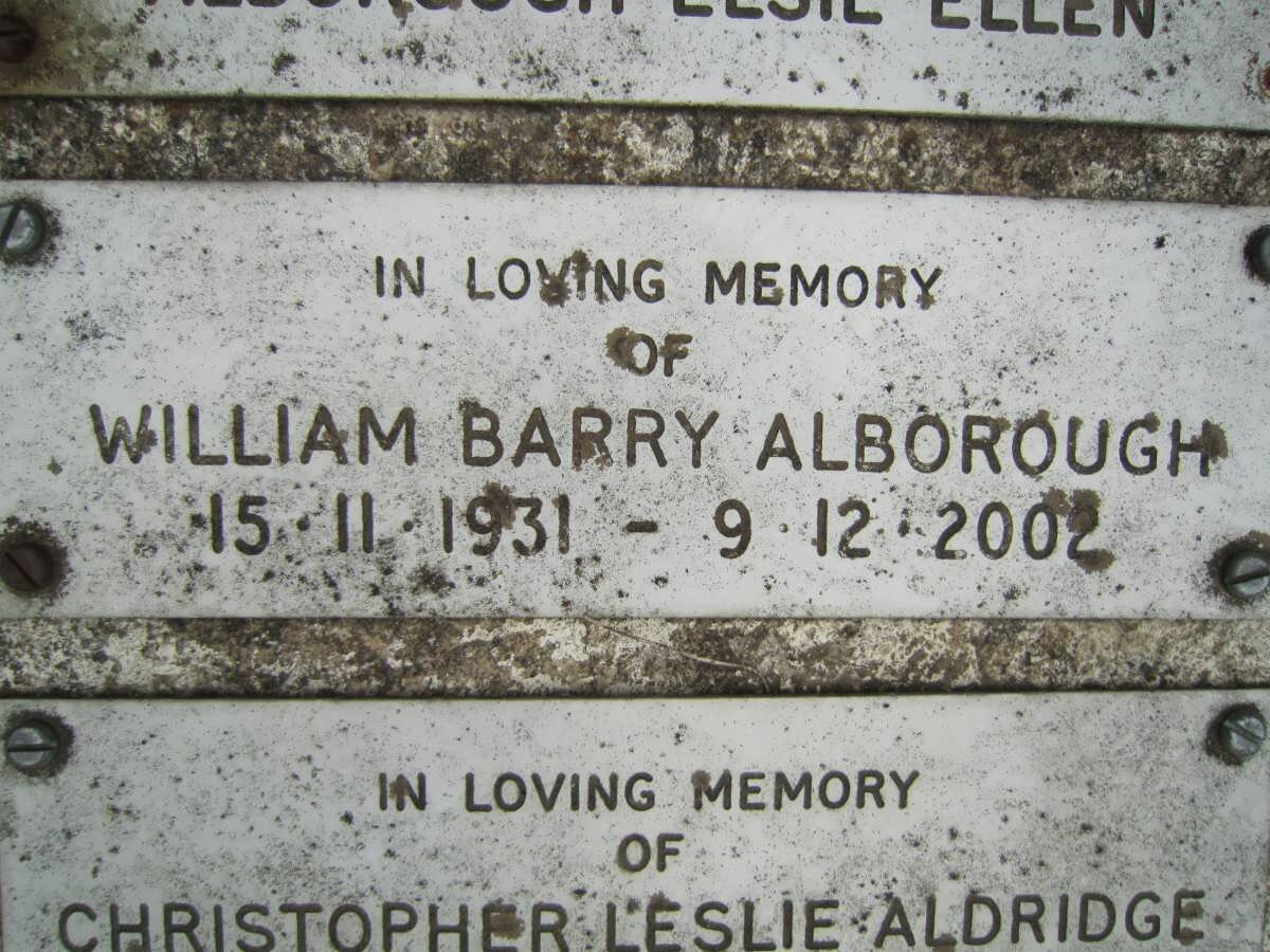 ALBOROUGH William Barry 1931-2002