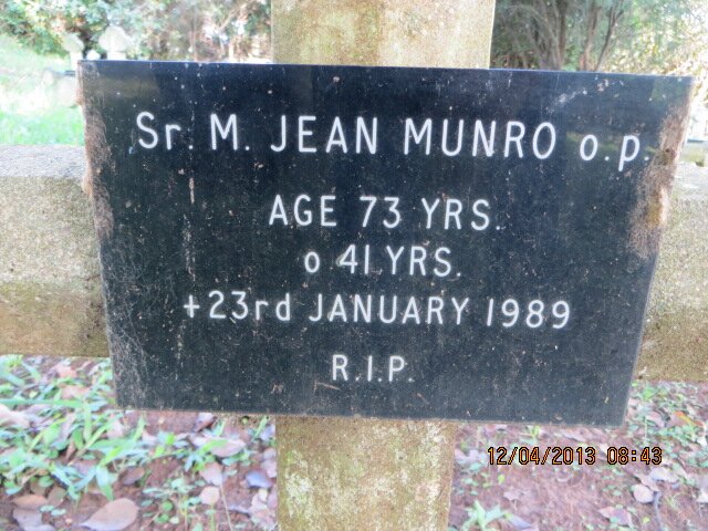 MUNRO Jean -1989