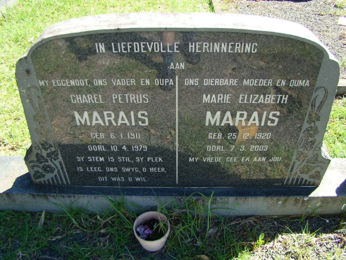 MARAIS Charel Petrus 1911-1979 &amp; Marie Elizabeth 1920-2003