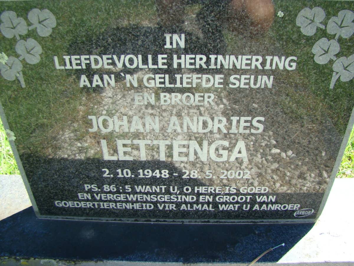 LETTENGA Johan Andries 1948-2002