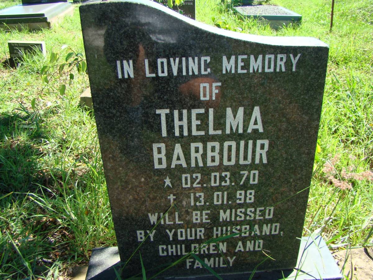 BARBOUR Thelma 1970-1998
