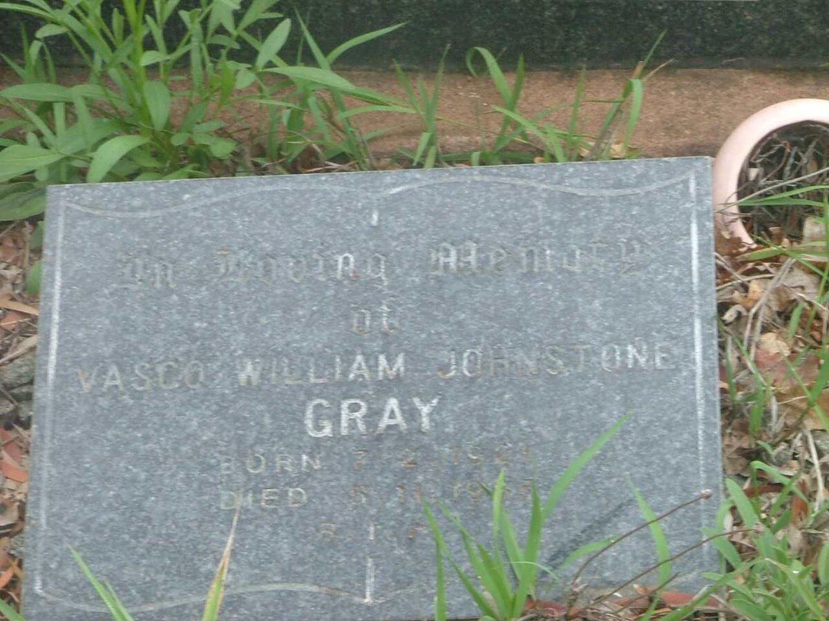 GRAY Vasco William Johnstone 1927-1965