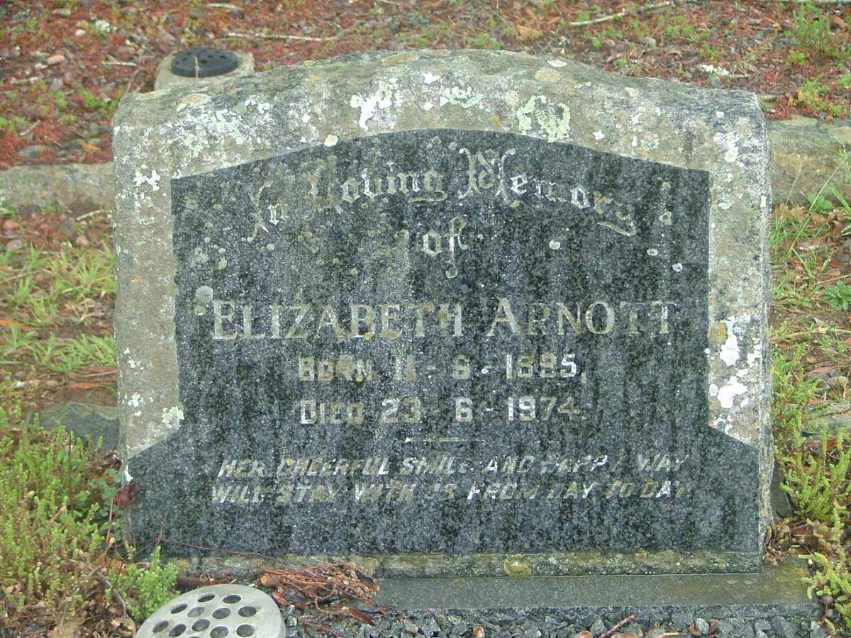 ARNOTT Elizabeth 1895-1974