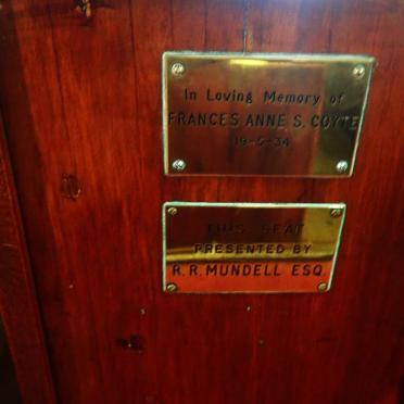 COYTE Frances Anne S. -1934 