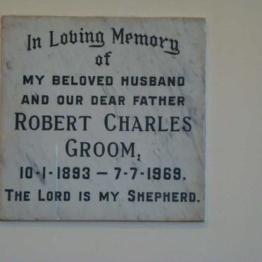 GROOM Robert Charles 1893-1969