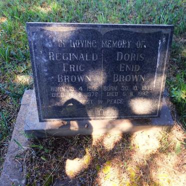 BROWN Reginald Eric 1906-1972 &amp; Doris Enid 1905-1992