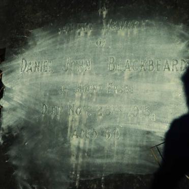 BLACKBEARD Daniel John -191?