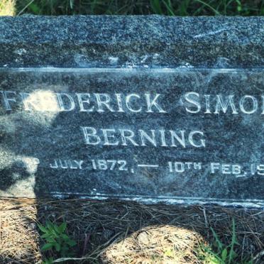 BERNING Frederick Simon 1872-1953
