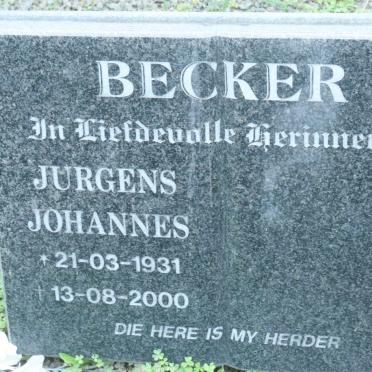 BECKER Jurgens Johannes 1931-2000