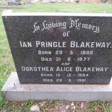 BLAKEWAY Ian Pringle 1888-1977 &amp; Dorothea Alice 1884-1981