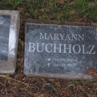 BUCHHOLZ Mary Ann 1904-1978