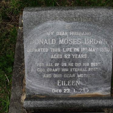 BROWN Donald Moses -1950 &amp; Eileen -1979