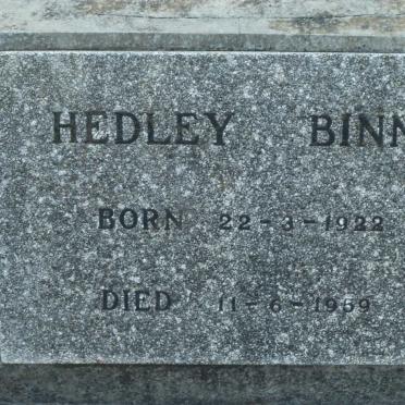 BINNS Hedley 1922-1959