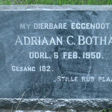 BOTHA Adriaan C. -1950
