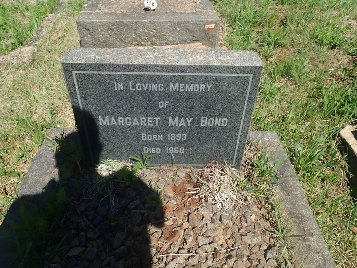 BOND Margaret May 1893-1968