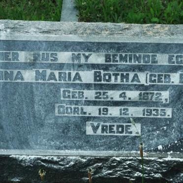 BOTHA Anna Maria nee ERASMUS 1872-1935