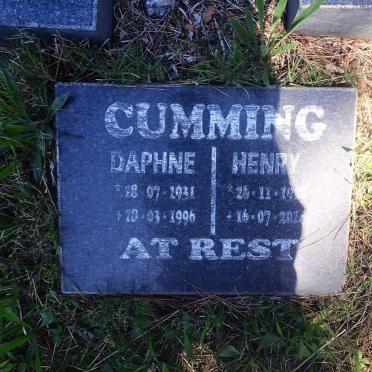 CUMMING Henry 192?-2014 &amp; Daphne 1931-1996