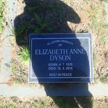 DYSON Elizabeth Anne 1930-2018