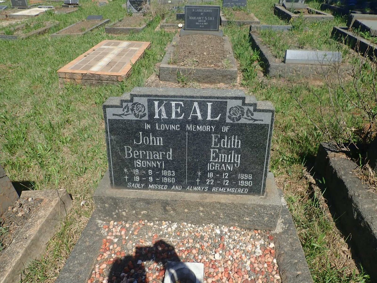 KEAL John Bernard 1883-1960 &amp; Edith Emily 1898-1990