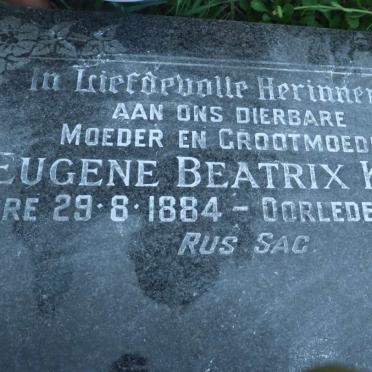 KRIEL Eugene Beatrix 1884-1976