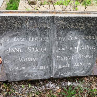 KUMM Percy 1898-1968 &amp; Jane Starr 1910-1988