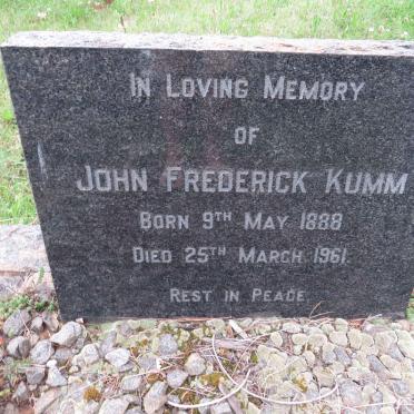 KUMM John Frederick 1888-1961