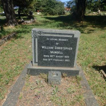 MUNDELL William Christopher 1920-1963