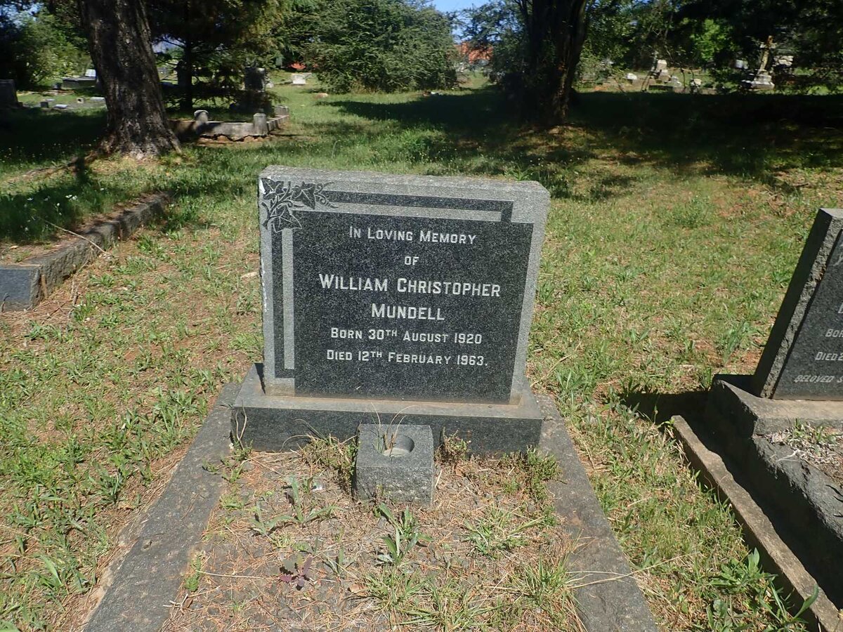 MUNDELL William Christopher 1920-1963